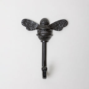 Brass bee Coat Hook - Black Finish - Iron - Brass bee