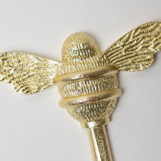 Brass bee Coat Hook - Brass Finish - Iron - Brass bee