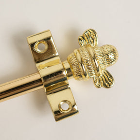 Polished Brass Finish Stair Rods with Brass Bee Finials - 900mm - Brass bee