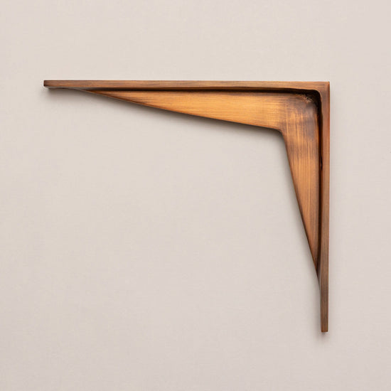 Oiled Bronze Shelf Brackets - Heavy Duty Solid Brass - Brass bee
