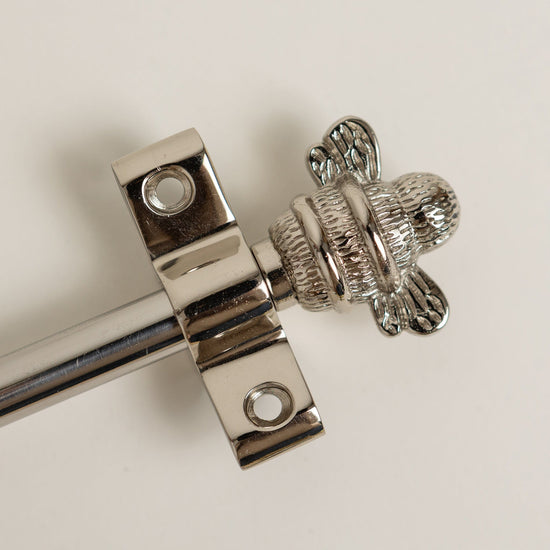 Nickel Stair Rods with Brass Bee Finials - 900mm - Brass bee