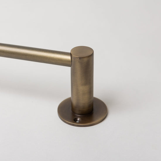 Antique Brass Hook Rail with 3 Brass hooks - Solid Brass - Brass bee