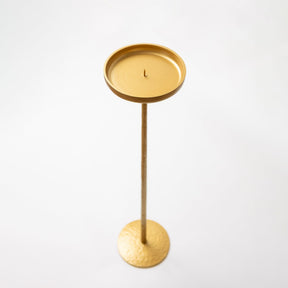 Tall Hammered Gold Candle Holder – 675mm - Brass bee