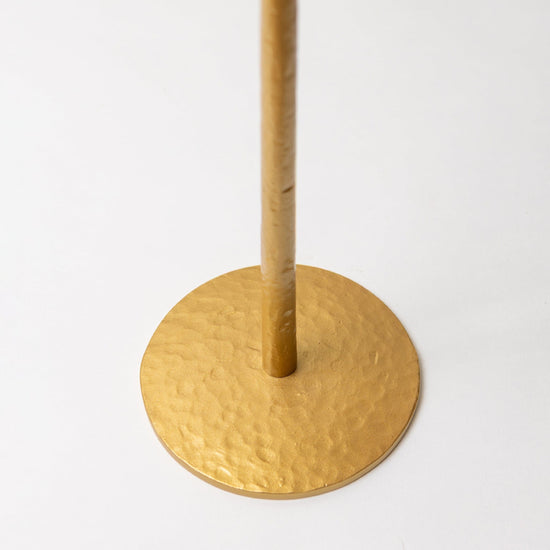 Tall Hammered Gold Candle Holder – 675mm - Brass bee