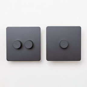 Matte Black Switches and Sockets - Straight Knurled Design - Brass bee