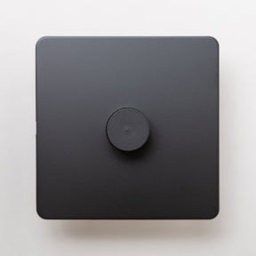 Matte Black Switches and Sockets - Straight Knurled Design - Brass bee