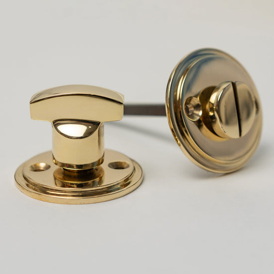 Polished Brass Bathroom Thumbturn - Brass bee