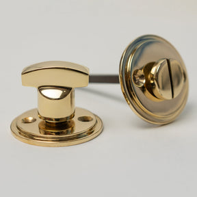 Plain Door Knobs - Rosewood & Polished Brass (Pair) | Thumbturns & Latches - Brass bee