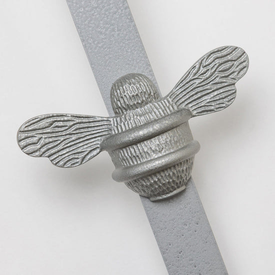 Brass bee Wreath Hanger - Grey Finish - Brass bee