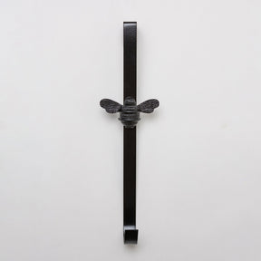 Brass bee Wreath Hanger - Black Finish - Brass bee