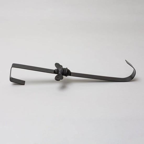Brass bee Wreath Hanger - Black Finish - Brass bee