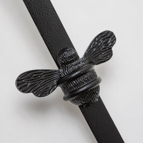 Brass bee Wreath Hanger - Black Finish - Brass bee