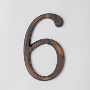 Premium Floating Plain House Numbers in Oiled Bronze Finish 0-9 - Brass bee