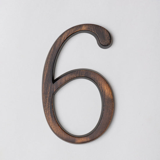 Premium Floating Plain House Numbers in Oiled Bronze Finish 0-9 - Brass bee