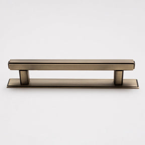 Solid Brass Art Deco Kitchen Pull Handles & Knobs with Backplates - Antique Brass Finish - Brass bee