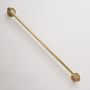 Polished Brass Hook Rail with 3 Brass hooks - Solid Brass - Brass bee