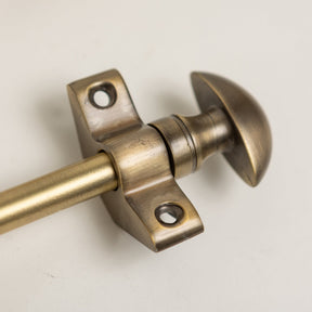 Antique Brass Stair Rods with Mushroom Finials - 725mm - Brass bee