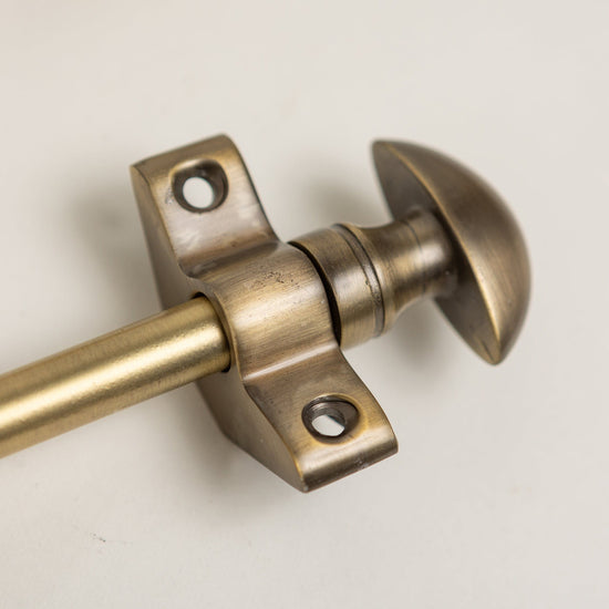 Antique Brass Stair Rods with Mushroom Finials - 725mm - Brass bee