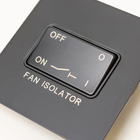 Fan Isolator Switch in Black – Brass Bee