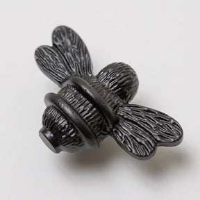 Brass Bee Drawer Cabinet Knob - Black Finish - Brass bee