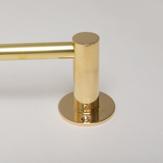 Polished Brass Hook Rail with 3 Brass hooks - Solid Brass - Brass bee