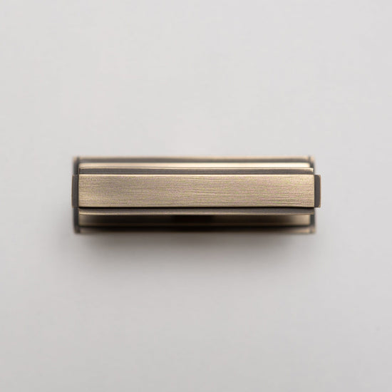 Solid Brass Art Deco Kitchen Pull Handles & Knobs with Backplates - Antique Brass Finish - Brass bee
