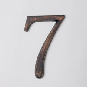 Premium Floating Plain House Numbers in Oiled Bronze Finish 0-9 - Brass bee
