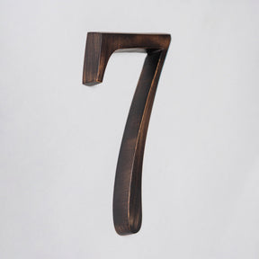 Premium Floating Plain House Numbers in Oiled Bronze Finish 0-9 - Brass bee