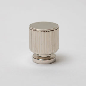 Solid Brass Straight Knurled Kitchen Pull Handles & Knobs - Polished Nickel Finish - Brass bee