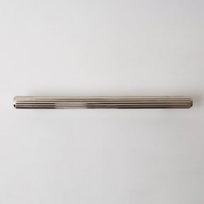 Solid Brass Straight Knurled Kitchen Pull Handles & Knobs - Polished Nickel Finish - Brass bee