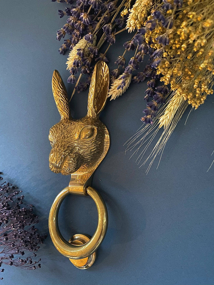 Brass Hare Door Knocker - Brass Finish - Brass bee
