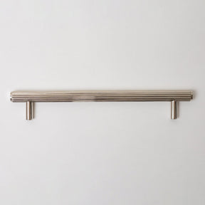 Solid Brass Straight Knurled Kitchen Pull Handles & Knobs - Polished Nickel Finish - Brass bee