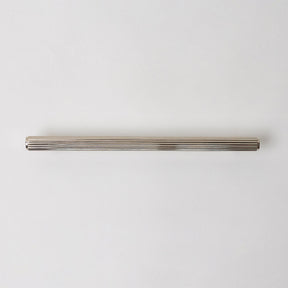 Solid Brass Straight Knurled Kitchen Pull Handles & Knobs - Polished Nickel Finish - Brass bee