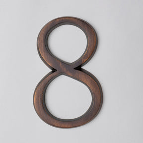 Premium Floating Plain House Numbers in Oiled Bronze Finish 0-9 - Brass bee