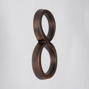 Premium Floating Plain House Numbers in Oiled Bronze Finish 0-9 - Brass bee