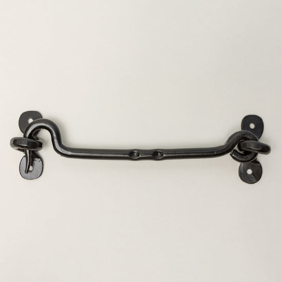 Black Cabin Hook and Eye Door Holder - 8 Sizes - Brass bee