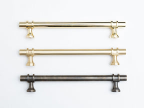 Solid Brass Plain Kitchen Pull Handles & Knobs - Brass bee