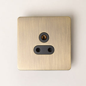 Foundry Series Knurled Toggle Switches and Sockets – Antique Brass - Brass bee