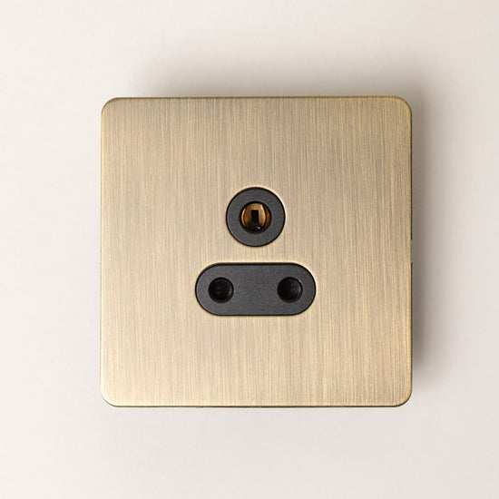 Foundry Series Knurled Toggle Switches and Sockets – Antique Brass - Brass bee