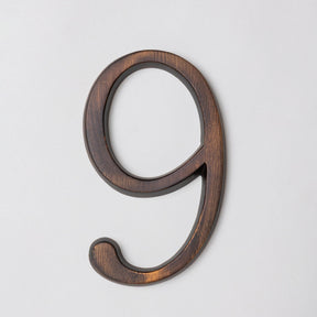 Premium Floating Plain House Numbers in Oiled Bronze Finish 0-9 - Brass bee