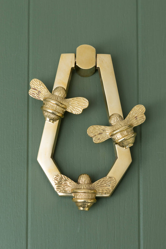 Solid Brass HIVE Bee Door Knockers - Premium Size - Brass bee