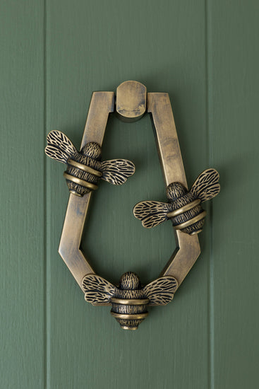 Solid Brass HIVE Bee Door Knockers - Premium Size - Brass bee