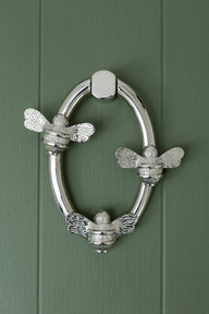 Solid Brass Nectar Bee Door Knockers - Premium Size - Brass bee