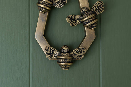 Solid Brass HIVE Bee Door Knockers - Premium Size - Brass bee