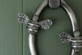 Solid Brass Nectar Bee Door Knockers - Premium Size - Brass bee