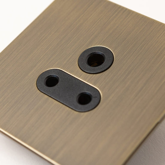 Foundry Series Knurled Toggle Switches and Sockets – Antique Brass - Brass bee