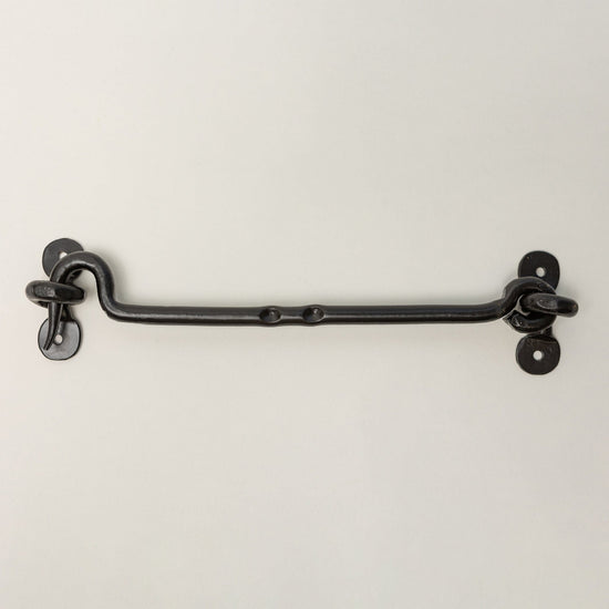 Black Cabin Hook and Eye Door Holder - 8 Sizes - Brass bee