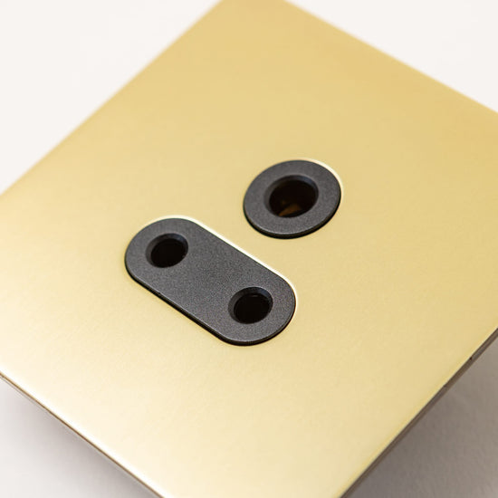 Foundry Series Knurled Toggle Switches and Sockets – Satin Brass - Brass bee