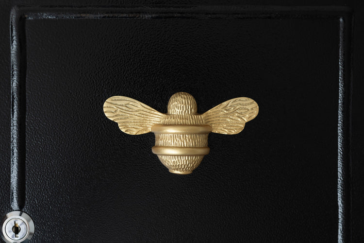 Wall mounted post box with bee design - Brass bee