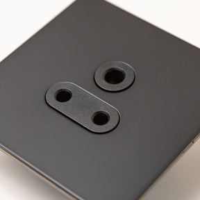 Matte Black Switches and Sockets - Straight Knurled Design - Brass bee